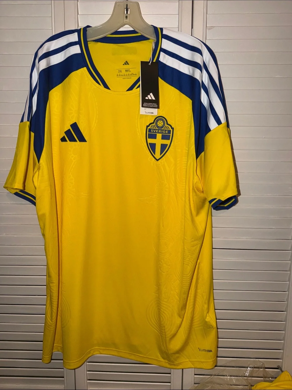 adidas Yellow and Blue Sweden Football Jersey